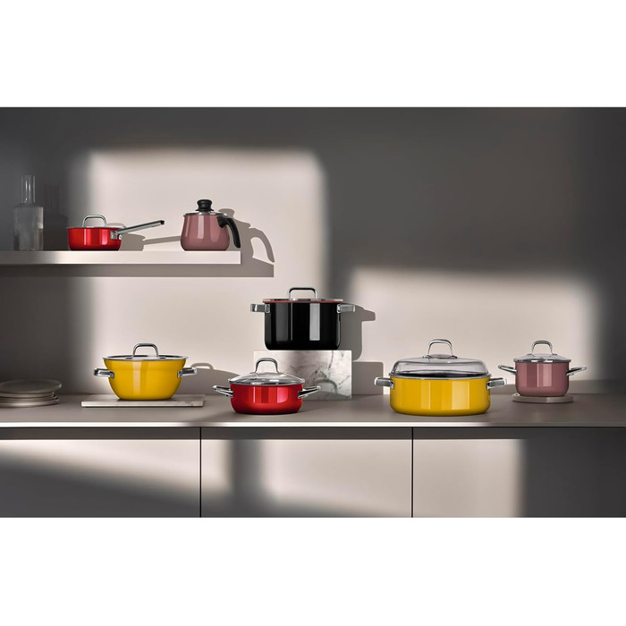 Набір каструль WMF Fusiontec Essential Pro 4 предмети, індукція, жовтий Mango, Німеччина