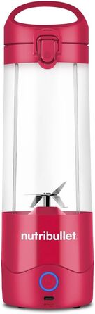 Портативний блендер nutribullet 475 мл, BPA-free Tritan, 4-лезова нержавіюча сталь, USB-C зарядка, міні-мультифункціональний міксер, магента
