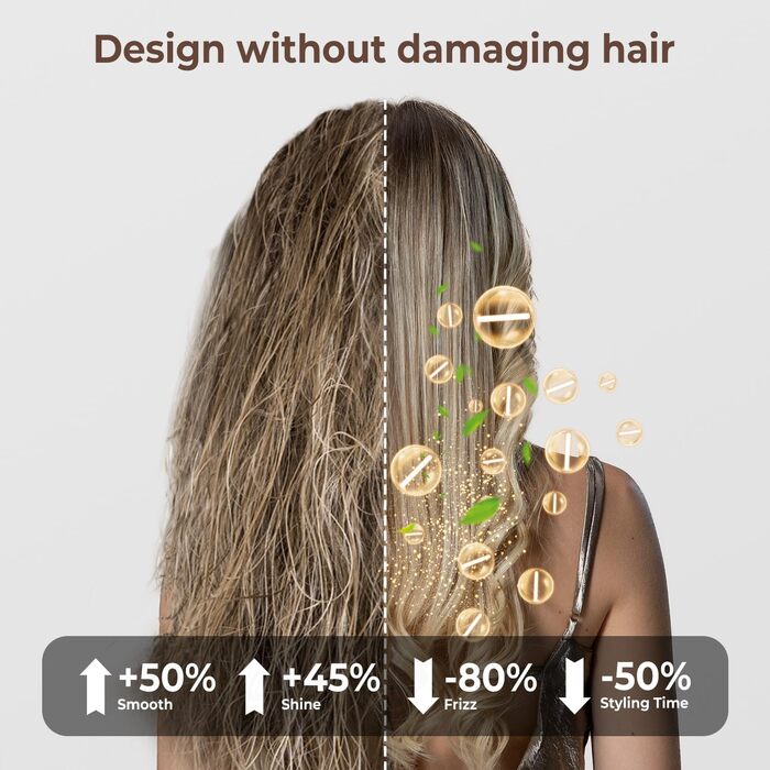 Набір для укладки волосся Hairstyler 5-в-1 з автоматичною плойкою та феном, білий