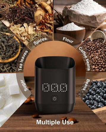 Ваги для кави цифровi Kaffee Waage для еспресо та пуровер, з таймером, аксесуар для бариста, мінімалістичний дизайн (чорні)