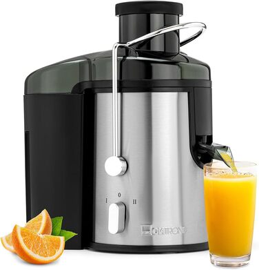 Електричний соковитискач Clatronic AE 3666: для овочів та фруктів, великий завантажувальний отвір, Slow Juicer, 400W, система Tropfstopp, легке очищення