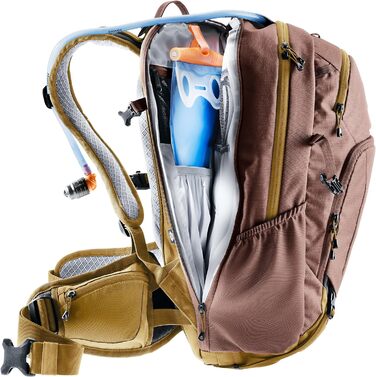 Жіночий велосипедний рюкзак Deuter Attack 18 SL з протектором, колір Raisin-almond, 18 л