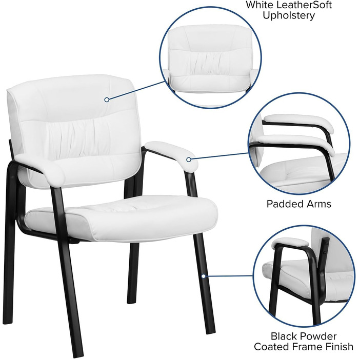 Крісло-табурет Haeger Flash Furniture з шкіри, з рамою з порошковим покриттям кольору титан-сірий, чорне (шкіра Weich/чорний каркас)