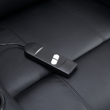 HOMCOM Recliner, реклайнер для телевізора з допоміжним пристроєм, з сумкою для зберігання, регульований кут, пульт дистанційного керування, 84 x 92 x 109 см, чорний