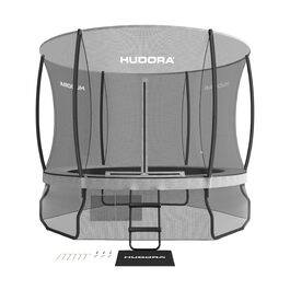Батут садовий HUDORA Fantastic Complete Max: діаметр 300 см, з захисною сіткою, драбиною та захисним бортом, навантаження до 120 кг