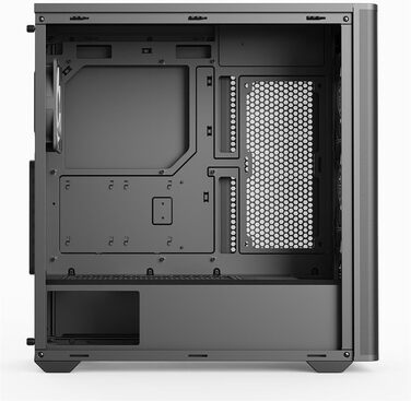 Корпус для ПК AeroCool D301A, ігровий Mid-Tower, оптимізований повітряний потік, дерев'яна Mesh-панель, 4 RGB-вентилятори, USB Type-C, сумісний з ASUS/MSI M-ATX, чорний