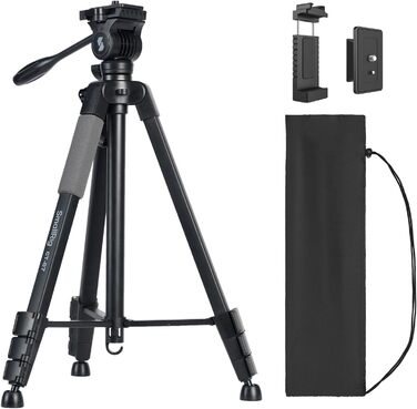 SMALLRIG CT-07 туристичний штатив 1,61 м для iPhone та камери, універсальний телефонний і камерний штатив із швидким перемиканням вертикальної/горизонтальної орієнтації, регульованими кутами та сумкою, модель 4689