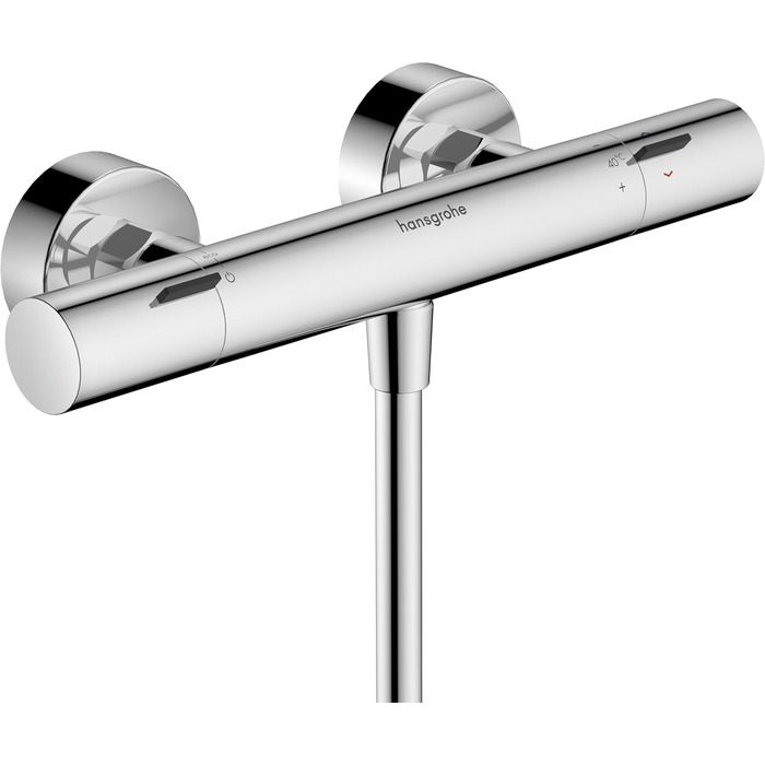 Змішувач для ванної Hansgrohe Ecostat Fine - n Aufputz з термостатом та блокуванням безпеки (SafetyStop) 40°C, для 2 споживачів (Хром)