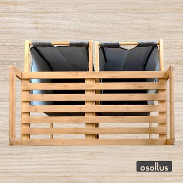 Osoltus Bali сортувальник білизни з бамбука, кошик для прання дерев'яний