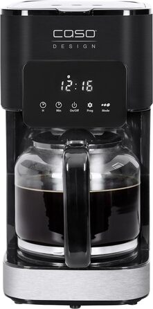 Кавоварка CASO Coffee Taste and Style з постійним фільтром, 1,5 л, оптимальна температура заварювання 92-96°C, крапельний стоп, покращена система заварювання, нержавіюча сталь, на 12 чашок