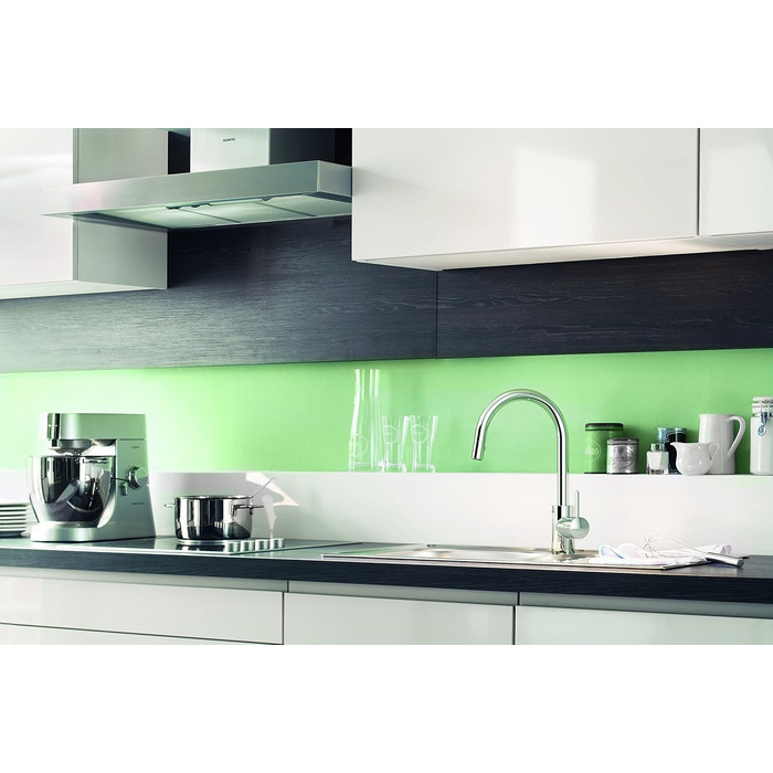 Змішувач кухонний GROHE Eurosmart Cosmopolitan 31180000: високий вилив, висувна лійка, поворот 360°, економія води, хром