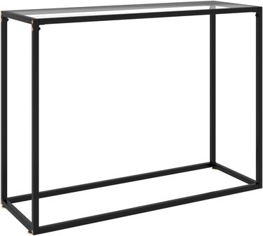 Консольний стіл vidaXL із загартованого скла, прозорий, 100x35x75 см, для коридору, вітальні чи спальні