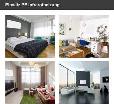 Інфрачервона електрична панель Sundirect PE380 Plus 380 Вт, 30x120 см, біла, без термостата – настінний обігрівач для дому