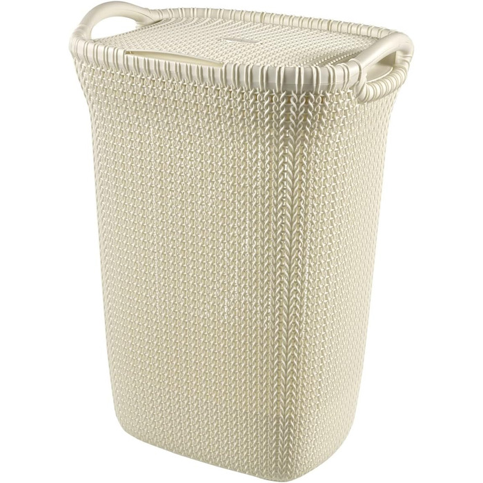 Кошик для білизни Curver KNIT 57 л, 45.2x34.1x61.4 см, білий Oasis, пластик