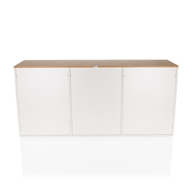 Сервант KELO S 160x40x76 см, 3 дверцята, білий/дуб hjh LIVING