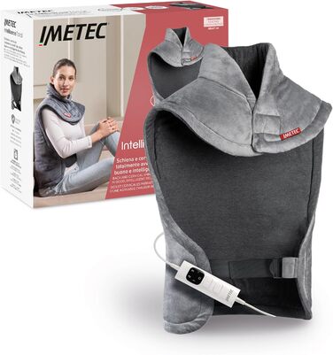 Грілка для шиї та плечей Imetec Intellisense - 47x52 см, 5 температур, електрозахист, антиалергенна тканина, машинне прання