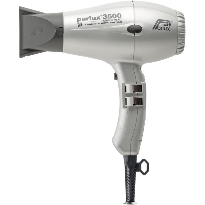 Професійний фен Parlux 3500 SuperCompact з керамікою та іонами, срібний
