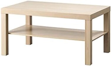 Журнальний стіл IKEA Lack 90x55 см, білий з ефектом дуба