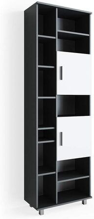 Шафа для ванної Vicco Ilias, білий/антрацит, 60x190 см