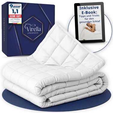 Обтяжувальна ковдра Virella 5 кг, 135x200 см, важка ковдра для сну з 100% бавовни