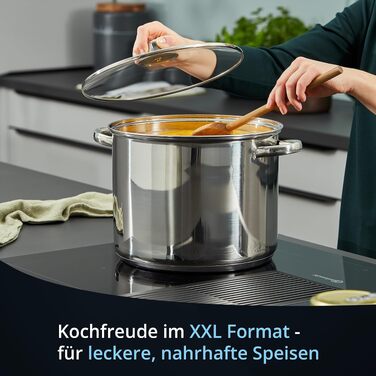 Каструля KHG Topf 26 см, 10 л, нержавіюча сталь, для індукційних плит, срібляста