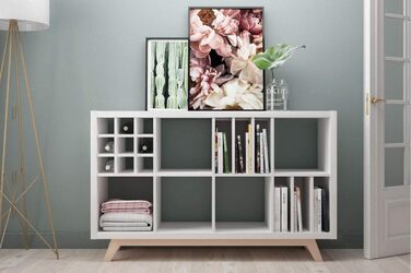 Підставка з масиву бука для стелажа Kallax, 4 секції, скошені ніжки, скандинавський стиль, New Swedish Design