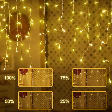 LED гірлянда 352 світлодіоди, 10 м, 11 режимів, мідний дріт, IP44, для дому/саду, вечірки, весілля, Різдва, кімнати, патіо, штори, з пультом, таймер