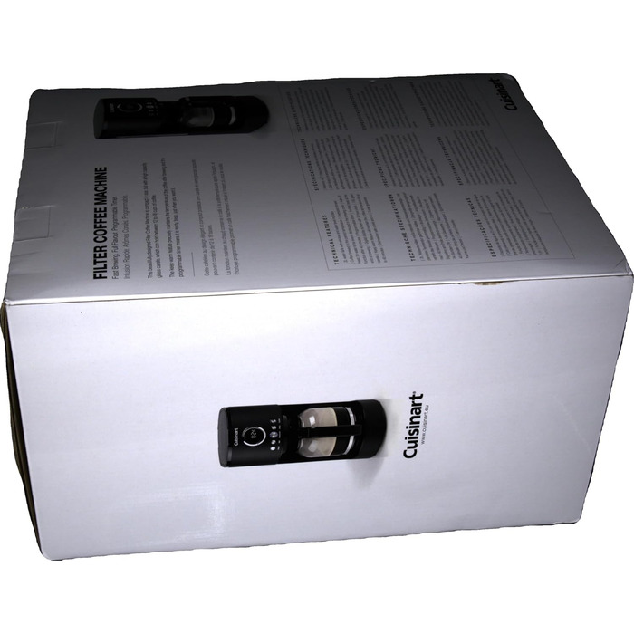 Кавоварка фільтраційна Cuisinart 1.8 л, 12 чашок, програмована, швидке заварювання, таймер 24 години, функція підтримки тепла, браузерна екстракція, мийка в посудомийці, чорна
