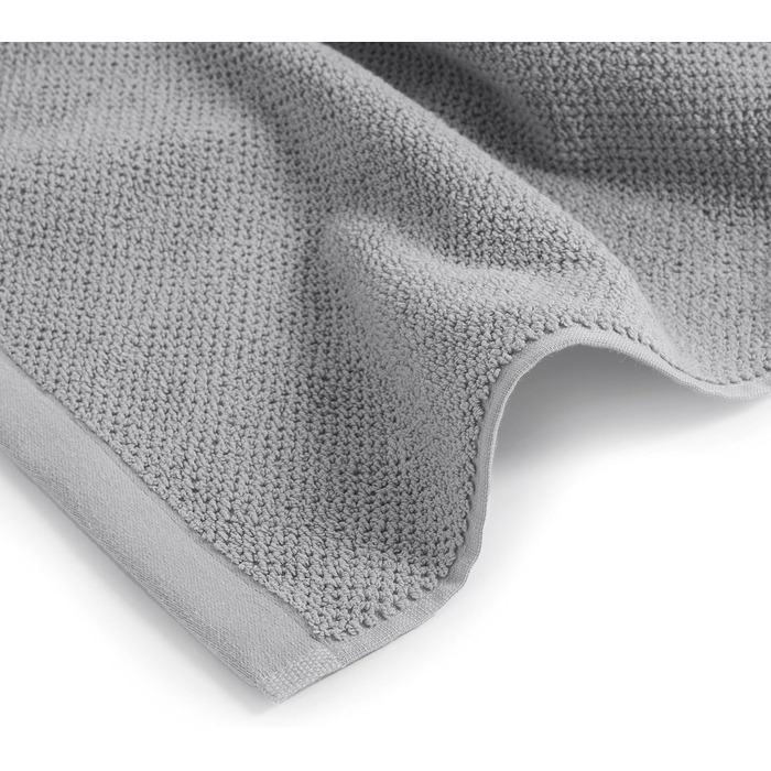 Комплект рушників для душу Herzbach Home Spa, 70x140 см, 100% бавовна, перлинно-сірі, 2 шт.