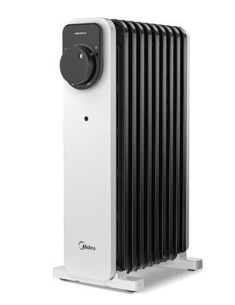 Масляний радіатор Midea NY2311-24UR, 2300Вт, 9 секцій, з пультом ДК, LED-дисплеєм та сенсорним керуванням, чорний