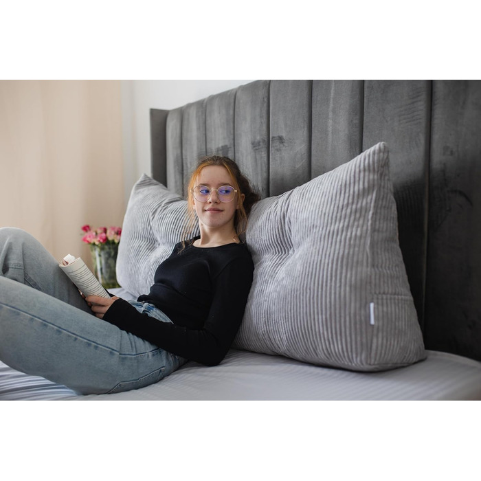 Подушка для спини Chilly Pilley® підтримувальна, для читання, ліжка, дивана, зелена, 140x50x20 см