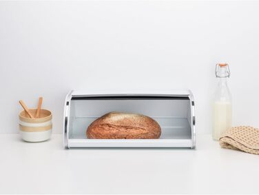 Контейнер для хліба та випічки Brabantia Rollbrotkasten, сталевий, матовий бежевий, великий