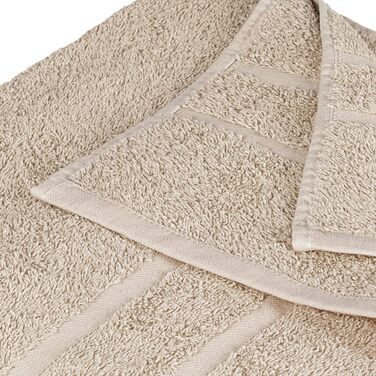 Преміум рушники для ванни StickandShine, 100x150 см, 5 шт, 100% бавовна, 500 г/м², кремово-пісочний, махрові