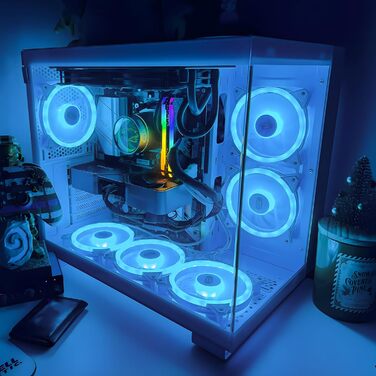 Комп'ютерний корпус ATX PCCOOLER C3T500 ARGB, 6 вентиляторів 120 мм, скляні панелі, безрамний дизайн, сумісний з RTX 40 серією, білий