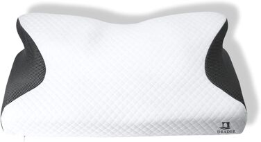 Ортопедична подушка Drader з піни Memory Foam, ергономічна для сну на боці, спині та животі, підтримка шиї, проти болю в спині та шиї, антихропіння