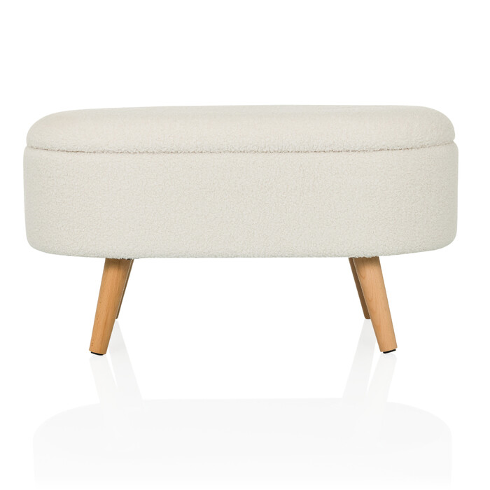 Пуф STORIANO 82x41x44 см, 1 відділення, білий, hjh LIVING