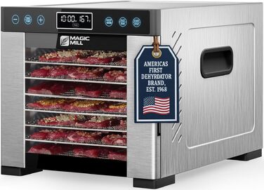 Сушарка для продуктів Magic Mill MFD-7700, 7 лотків, срібляста, пластик, прямокутна