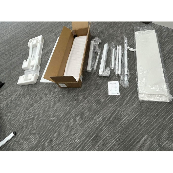 Стіл для роботи з регулюванням висоти 120×60 см, білий, ручне керування, стільниця з ДСП стійка до подряпин і забруднень, посилена металева рама з вуглецевої сталі