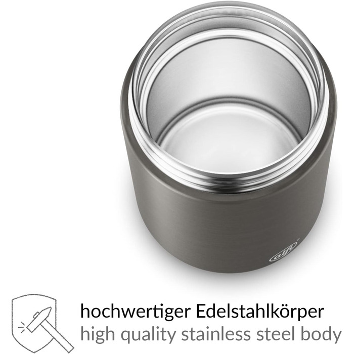 Термоконтейнер для їжі alfi ENDLESS FOOD MUG 500 мл, лаванда, з додатковим снек-потом, 3-в-1, із нержавіючої сталі, ізольований, не протікає, зберігає тепло до 5 годин, холод – до 10 годин, можна мити в посудомийній машині
