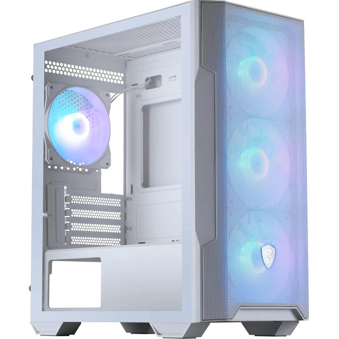 Корпус для ПК MSI MAG Forge M100R White, білий, ігровий, з підсвіткою RGB