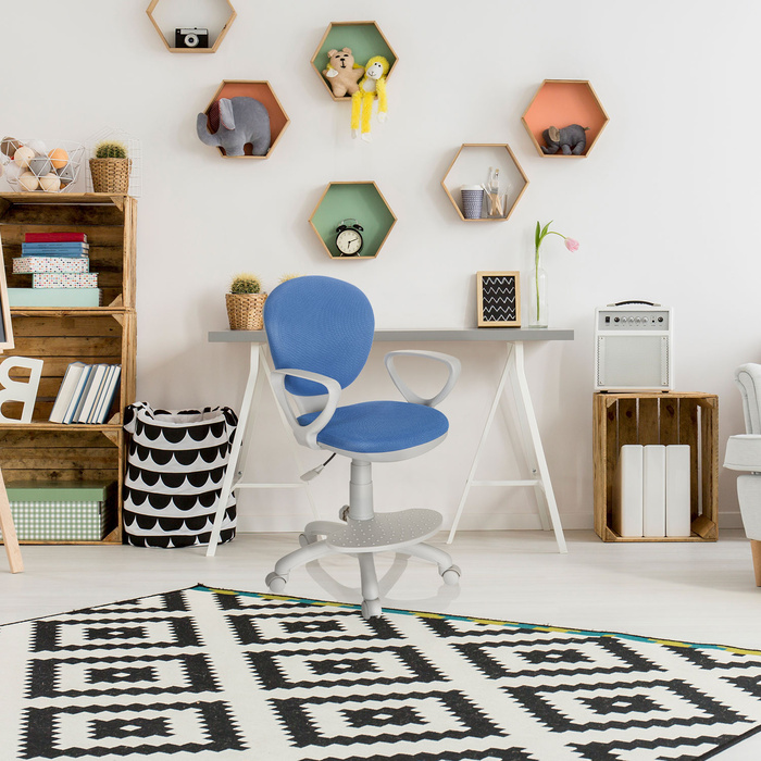 Дитячий стілець / дитячий письмовий стілець KID COLOUR G1 тканина синій hjh OFFICE