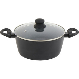 Каструля Russell Hobbs Metallic Marble 24 см, 2 л, антипригарна, для індукції, з кришкою з гартованого скла, м’які ручки