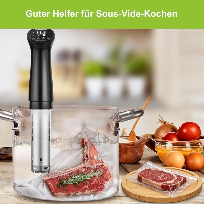 Рулони для вакуумного пакування Bonsenkitchen 28x600 см (2 шт) - Професійні пакети для вакууматора, харчові, BPA-free, для Sous Vide