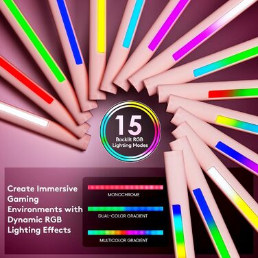 RGB-лампа для монітора Quntis 51 см з підсвічуванням, пультом керування, 15 режимів, для геймінгу, USB, для ПК, офісу