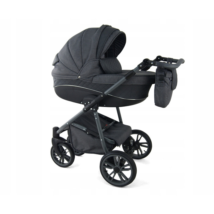 Дитячий візок 2в1 Krasnal BabyFIL, екошкіра + льон