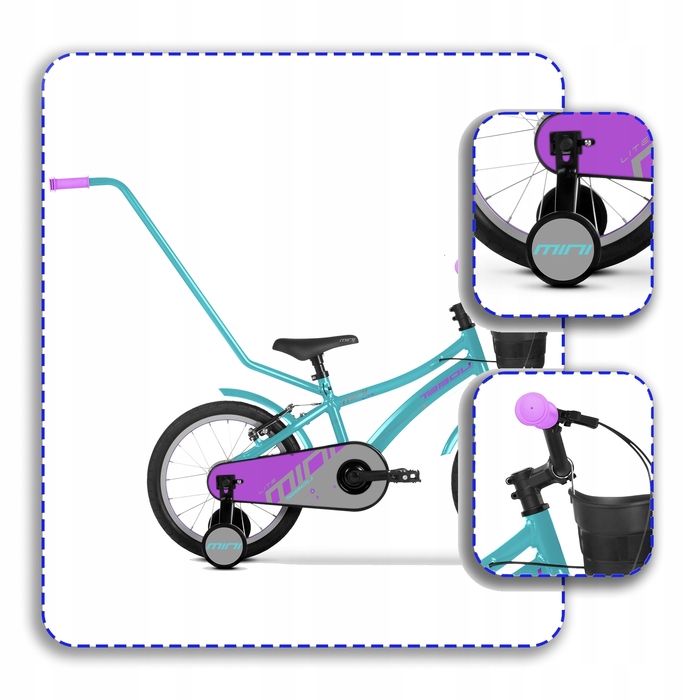 Дитячий велосипед Tabou MINI LITE, 14 дюймів, багатоколірний