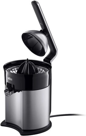 Соковижималка для цитрусових Braun CitrusQuick 5 CJ5050 BK: автоматичний старт/стоп, антикрапля, легке очищення, чорна