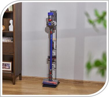Стійка для пилососа PureMounts на роликах, сумісна з Dyson V6/V7/V8/V10/V11/V12/V15, чорна