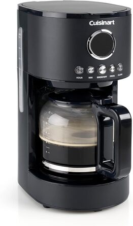 Кавоварка фільтраційна Cuisinart 1.8 л, 12 чашок, програмована, швидке заварювання, таймер 24 години, функція підтримки тепла, браузерна екстракція, мийка в посудомийці, чорна