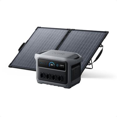 Портативна електростанція Anker SOLIX C1000 Gen 2, сонячний генератор 2000Вт, LiFePO₄ акумулятор 1024Вт·год, швидка зарядка за 49 хв, для кемпінгу та резервного живлення (+ 100W панель)